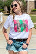 Mama Letter Graphic Brush Stroke Short Sleeve T Shirt