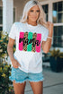 Mama Letter Graphic Brush Stroke Short Sleeve T Shirt