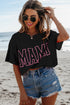 Mama Letter Graphic Crew Neck Short Sleeve Tee