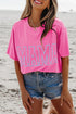 Mama Letter Graphic Crew Neck Short Sleeve Tee
