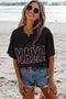 Mama Letter Graphic Crew Neck Short Sleeve Tee