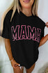 Mama Letter Graphic Crew Neck Short Sleeve Tee