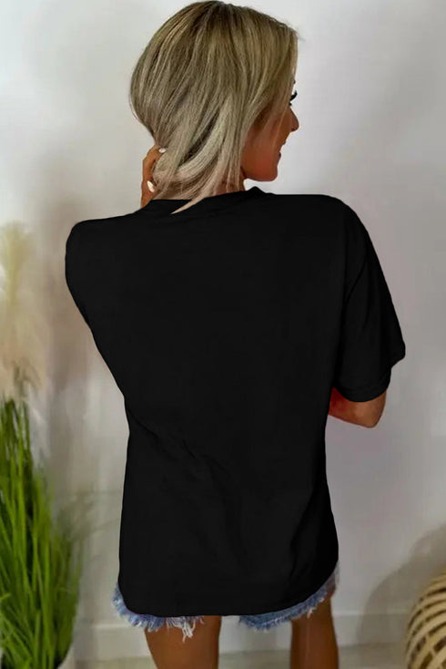 Mama Letter Graphic Crew Neck Short Sleeve Tee