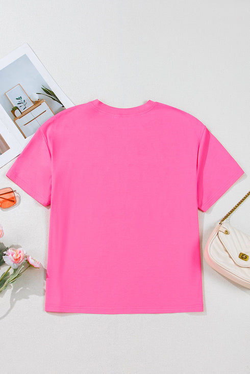 Mama Letter Graphic Crew Neck Short Sleeve Tee