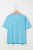 Mama Letter Graphic Crew Neck Short Sleeve Tee