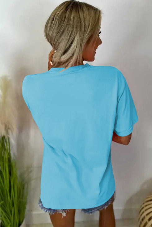 Mama Letter Graphic Crew Neck Short Sleeve Tee