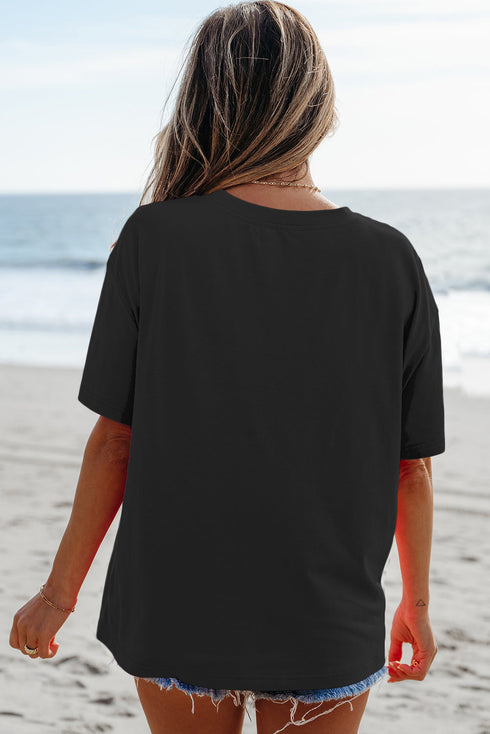 Mama Letter Graphic Crew Neck Short Sleeve Tee