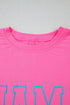 Mama Letter Graphic Crew Neck Short Sleeve Tee