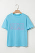 Mama Letter Graphic Crew Neck Short Sleeve Tee