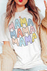 Mama Letter Print Crew Neck Short Sleeve Graphic Tee