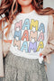 Mama Letter Print Crew Neck Short Sleeve Graphic Tee