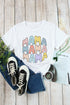 Mama Letter Print Crew Neck Short Sleeve Graphic Tee