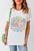Mama Letter Print Crew Neck Short Sleeve Graphic Tee