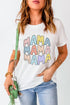 Mama Letter Print Crew Neck Short Sleeve Graphic Tee