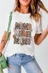 Mama Letter Print Graphic Short Sleeve Crew Neck Shirt