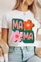 Mama Letter Print Graphic Short Sleeve Crewneck Tee