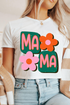 Mama Letter Print Graphic Short Sleeve Crewneck Tee