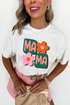 Mama Letter Print Graphic Short Sleeve Crewneck Tee