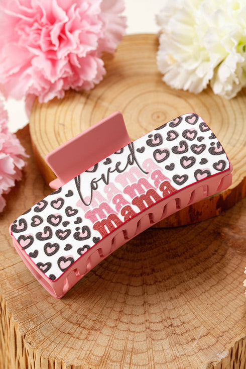Mama Letter Print Large Graphic Hair Claw Clip