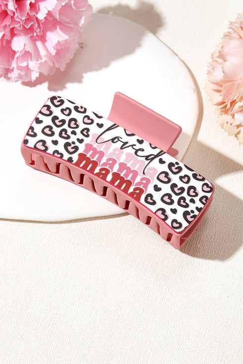 Mama Letter Print Large Graphic Hair Claw Clip