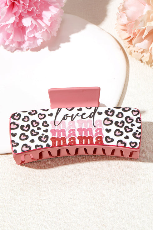 Mama Letter Print Large Graphic Hair Claw Clip