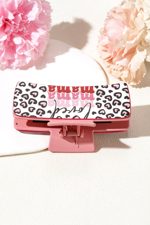 Mama Letter Print Large Graphic Hair Claw Clip