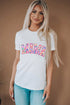 Mama Lettering Animal Pattern Crew Neck Tee