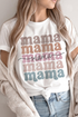 Mama Lettering Short Sleeve Crew Neck Graphic Tee
