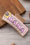 Mama Sunflower Print Rectangular Faux Leather Hair Clip