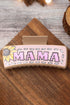 Mama Sunflower Print Rectangular Faux Leather Hair Clip