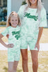 Mama Tie-Dye Print T Shirt And Shorts Set