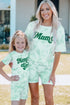 Mama Tie-Dye Print T Shirt And Shorts Set