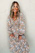Maple Grove Floral Smocked Puff Sleeve Long Dress