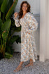 Maple Grove Floral Smocked Puff Sleeve Long Dress
