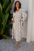 Maple Grove Floral Smocked Puff Sleeve Long Dress