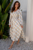 Maple Grove Floral Smocked Puff Sleeve Long Dress