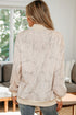 Marble Print Mock Neck Velour Pullover Sweatshirt