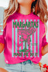 Margaritas Made Me Do It Striped Graphic Tee