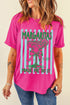 Margaritas Made Me Do It Striped Graphic Tee