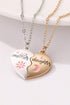 Matching Magnetic Heart Alloy Pendant Necklace Set