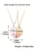 Matching Magnetic Heart Alloy Pendant Necklace Set