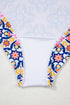 Mediterranean Tile Print Plunging V Neck One Piece Swimsuit
