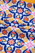 Mediterranean Tile Print Plunging V Neck One Piece Swimsuit