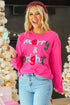 Merry And Bright Letter Graphic Crewneck Sweatshirt