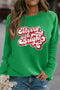 Merry And Bright Statement Script Graphic Pullover Sweatshirt