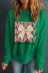 Merry Bow Graphic Crew Neck Pullover Sweatshirt
