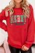 Merry Christmas Script Bold Graphic Sweatshirt