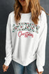 Merry Christmas Script Custom Graphic Cotton Blend Sweatshirt