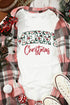 Merry Christmas Script Custom Graphic Cotton Blend Sweatshirt
