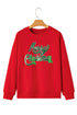 Merry Christmas Sequin Graphic Crew Neck Sweatshirt